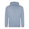 Just Hoods AWJH001 College pamut kapucnis pulóver - Dusty Blue  