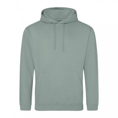 Just Hoods AWJH001 College pamut kapucnis pulóver - Dusty Green  