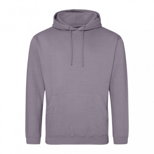 Just Hoods AWJH001 College pamut kapucnis pulóver - Dusty Lilac  