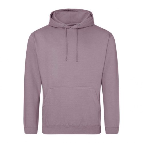 Just Hoods AWJH001 College pamut kapucnis pulóver - Dusty Purple  