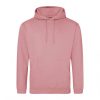 Just Hoods AWJH001 College pamut kapucnis pulóver - Dusty Rose  