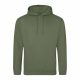 Just Hoods AWJH001 College pamut kapucnis pulóver - Earthy Green  