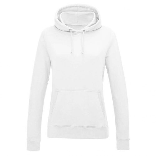 Just Hoods AWJH001F College női pamut kapucnis pulóver - Arctic White