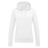 Just Hoods AWJH001F College női pamut kapucnis pulóver - Arctic White