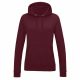 Just Hoods AWJH001F College női pamut kapucnis pulóver - Burgundy