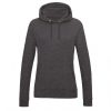 Just Hoods AWJH001F College női pamut kapucnis pulóver - Charcoal