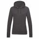 Just Hoods AWJH001F College női pamut kapucnis pulóver - Charcoal