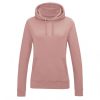 Just Hoods AWJH001F College női pamut kapucnis pulóver - Dusty Pink