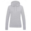 Just Hoods AWJH001F College női pamut kapucnis pulóver - Heather Grey