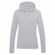 Just Hoods AWJH001F College női pamut kapucnis pulóver - Heather Grey