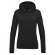 Just Hoods AWJH001F College női pamut kapucnis pulóver - Jet Black