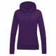 Just Hoods AWJH001F College női pamut kapucnis pulóver - Purple