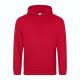 Just Hoods AWJH001 College pamut kapucnis pulóver - Fire Red  