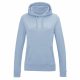 Just Hoods AWJH001F College női pamut kapucnis pulóver - Sky Blue