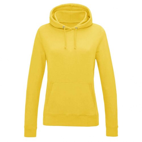 Just Hoods AWJH001F College női pamut kapucnis pulóver - Sun Yellow