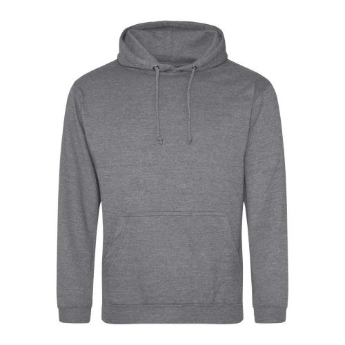 Just Hoods AWJH001 College pamut kapucnis pulóver - Graphite Heather  