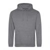 Just Hoods AWJH001 College pamut kapucnis pulóver - Graphite Heather  