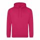 Just Hoods AWJH001 College pamut kapucnis pulóver - Hot Pink  