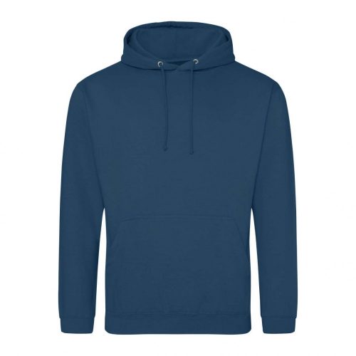 Just Hoods AWJH001 College pamut kapucnis pulóver - Ink Blue  