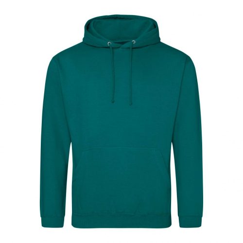 Just Hoods AWJH001 College pamut kapucnis pulóver - Jade  