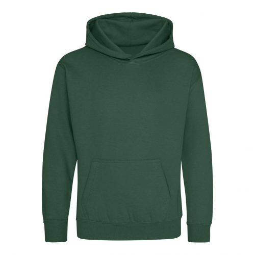 Just Hoods AWJH001J gyerek pamut kapucnis pulóver - Bottle Green