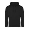 Just Hoods AWJH001 College pamut kapucnis pulóver - Jet Black  