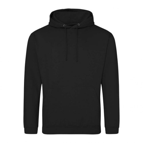 Just Hoods AWJH001 College pamut kapucnis pulóver - Jet Black  