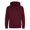 Just Hoods AWJH001J gyerek pamut kapucnis pulóver - Burgundy