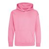 Just Hoods AWJH001J gyerek pamut kapucnis pulóver - Candyfloss Pink