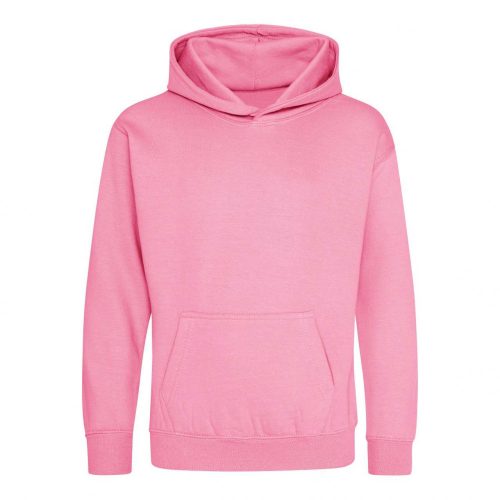 Just Hoods AWJH001J gyerek pamut kapucnis pulóver - Candyfloss Pink