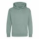 Just Hoods AWJH001J gyerek pamut kapucnis pulóver - Dusty Green