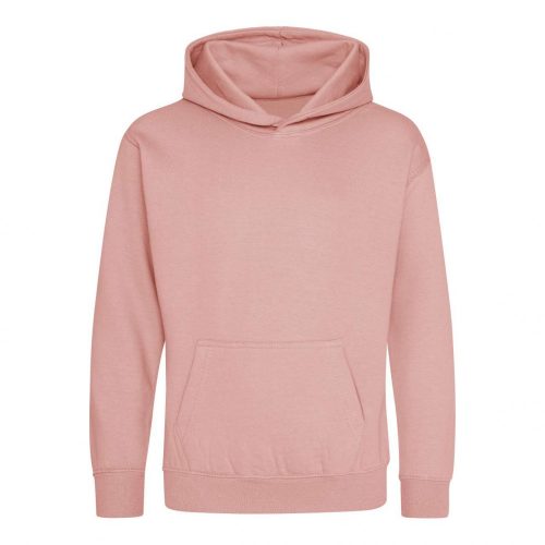 Just Hoods AWJH001J gyerek pamut kapucnis pulóver - Dusty Pink