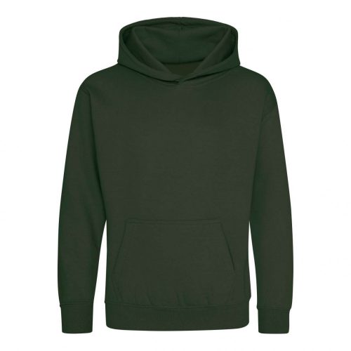 Just Hoods AWJH001J gyerek pamut kapucnis pulóver - Forest Green