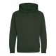 Just Hoods AWJH001J gyerek pamut kapucnis pulóver - Forest Green