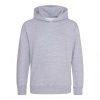 Just Hoods AWJH001J gyerek pamut kapucnis pulóver - Heather Grey