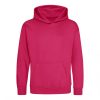 Just Hoods AWJH001J gyerek pamut kapucnis pulóver - Hot Pink