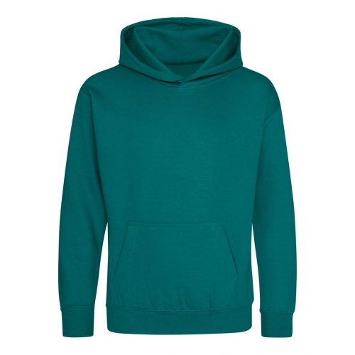 Just Hoods AWJH001J gyerek pamut kapucnis pulóver - Jade