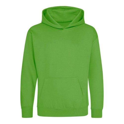 Just Hoods AWJH001J gyerek pamut kapucnis pulóver - Lime Green