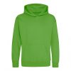 Just Hoods AWJH001J gyerek pamut kapucnis pulóver - Lime Green