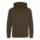 Just Hoods AWJH001J gyerek pamut kapucnis pulóver - Olive Green