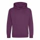 Just Hoods AWJH001J gyerek pamut kapucnis pulóver - Plum