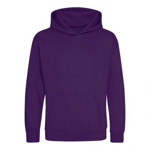 Just Hoods AWJH001J gyerek pamut kapucnis pulóver - Purple