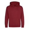 Just Hoods AWJH001J gyerek pamut kapucnis pulóver - Red Hot Chilli