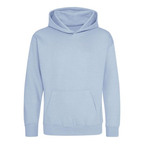 Just Hoods AWJH001J gyerek pamut kapucnis pulóver - Sky Blue