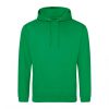 Just Hoods AWJH001 College pamut kapucnis pulóver - Kelly Green  