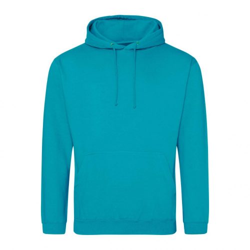 Just Hoods AWJH001 College pamut kapucnis pulóver - Lagoon Blue  