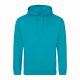 Just Hoods AWJH001 College pamut kapucnis pulóver - Lagoon Blue  