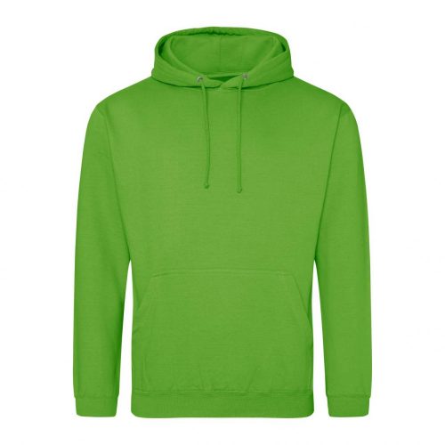 Just Hoods AWJH001 College pamut kapucnis pulóver - Lime Green  