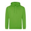 Just Hoods AWJH001 College pamut kapucnis pulóver - Lime Green  