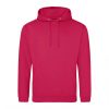 Just Hoods AWJH001 College pamut kapucnis pulóver - Lipstick Pink  